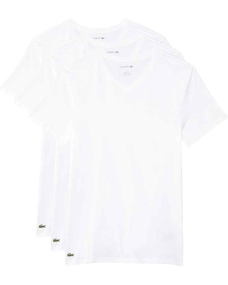 Lacoste 100% Cotton Slim Fit V-neck T-shirt 3-pack | Shirts & Tops 3 Lacoste 100% Cotton Slim Fit V-neck T-shirt 3-pack | Shirts & Tops