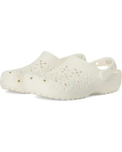 Crocs Classic Clogs with Floral Cut Out Design