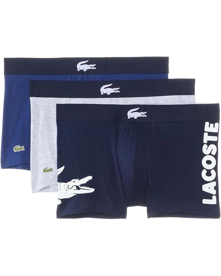 Lacoste Cotton Stretch Big Croc Print Trunks, 3-pack | Underwear 3 Lacoste Cotton Stretch Big Croc Print Trunks, 3-pack | Underwear