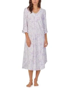Eileen West 3/4 Sleeve Cotton Knit Ballet Gown | Sleepwear