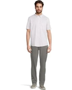 Johnston & Murphy Short Sleeve XC Flex Birdseye Mini Dot Print Button Front Shirt | Shirts & Tops -Daily Wear Shop 6151QZaKB2L. AC SR736920