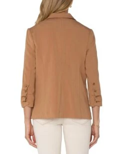 Liverpool Los Angeles Fitted Blazer With Ruched Sleeves | Coats & Outerwear -Daily Wear Shop 61629861NtL. AC SR736920