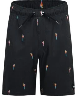 Hurley Kids Ditsy Birds Pull On Swim Trunk (Big Kid) | Swimwear