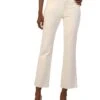 KUT from the Kloth Petite Kelsey High-Rise Ankle Flare With Raw Hem in Ecru | Jeans -Daily Wear Shop 61BqlOwCyeL. AC SR736920