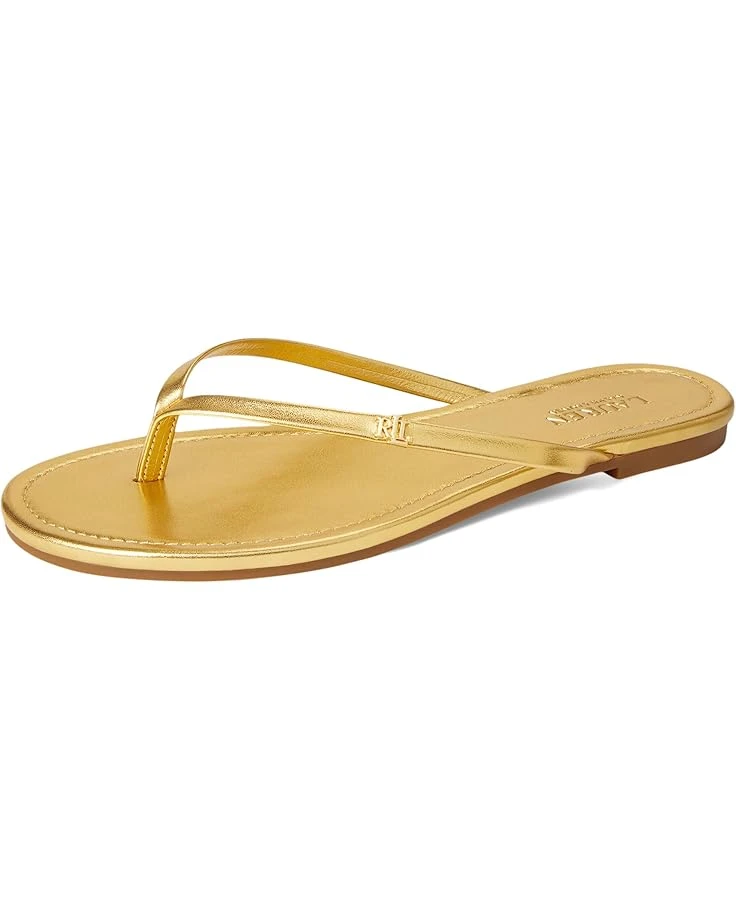 Lauren Ralph Lauren Raquel Metallic Leather Flip-flops | Sandals 9 Lauren Ralph Lauren Raquel Metallic Leather Flip-flops | Sandals - Image 7