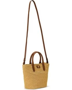 Lauren Ralph Lauren Woven Straw Medium Brie Tote Bag | Handbags
