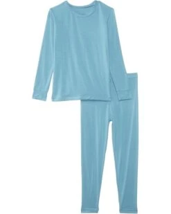 Kickee Pants Kids Solid Long Sleeve Pajama Set (Toddler/Little Kids/Big Kids) | Sleepwear
