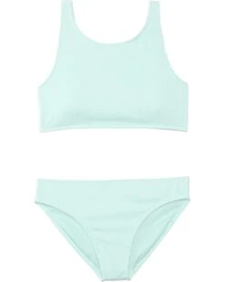 Roxy Kids Crinkle Texture Bikini Set (Big Kid) | Swimwear