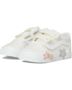 Vans Kids Old Skool V Flower (Toddler) | Sneakers & Athletic Shoes