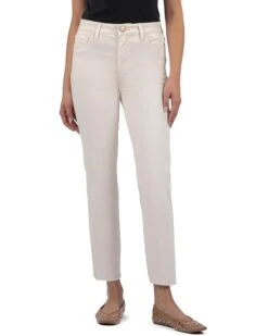 KUT from the Kloth Reese High Rise Fab Ab Ankle Straight Raw Hem | Jeans