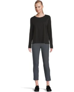 Eileen Fisher Round Neck Long Sleeve Tee | Shirts & Tops -Daily Wear Shop 61LjVoxxe8L. AC SR736920