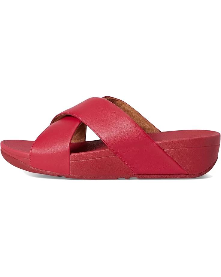 FitFlop Lulu Cross Slide Leather Sandals 6 FitFlop Lulu Cross Slide Leather Sandals - Image 4