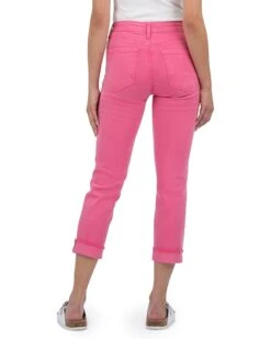KUT from the Kloth Petite Amy Crop Straight Leg Roll-Up Fray in Sugar Coral | Jeans 8 KUT from the Kloth Petite Amy Crop Straight Leg Roll-Up Fray in Sugar Coral | Jeans -Daily Wear Shop 61OAWydS54L. AC SR736920