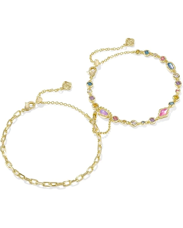 Kendra Scott Mini Elisa Abbie Set Of 2 Delicate Chain Bracelets 3 Kendra Scott Mini Elisa Abbie Set Of 2 Delicate Chain Bracelets