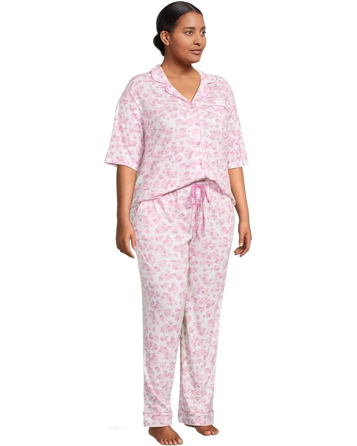Karen Neuburger Plus Size Rose Gardens Notch Collar Girlfriend Pajama Set | Sleepwear 4 Karen Neuburger Plus Size Rose Gardens Notch Collar Girlfriend Pajama Set | Sleepwear - Image 2