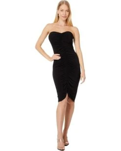 Norma Kamali Strapless Shirred Front Dress To Knee | Dresses