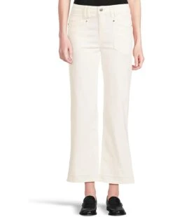 Paige Leenah Ankle Western Front Pockets in Tonal Ecru w/ Fnshed Undne Hem | Jeans