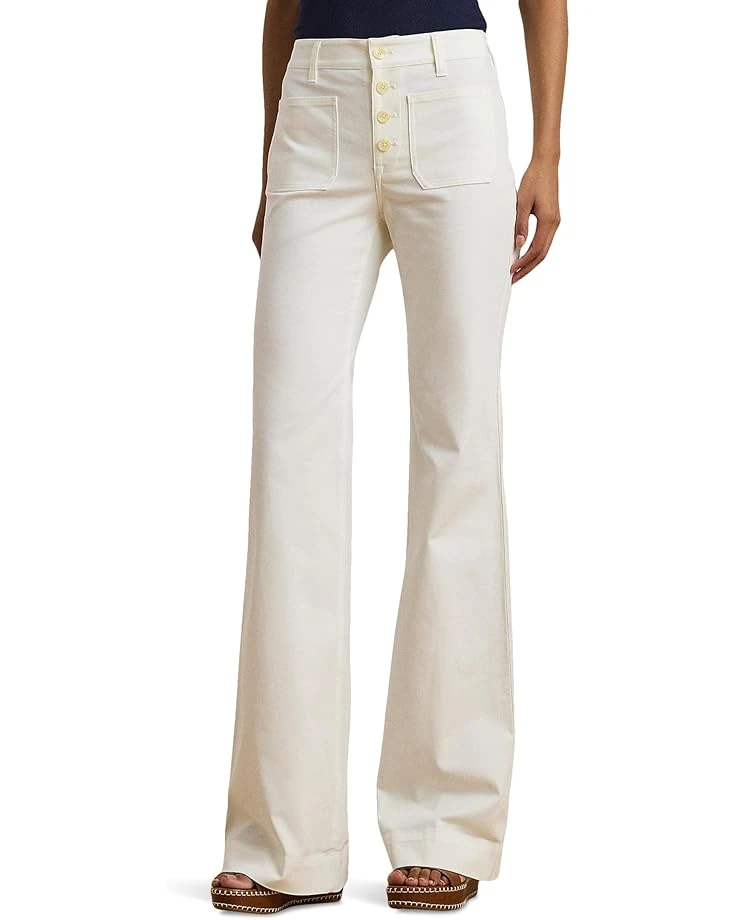 Lauren Ralph Lauren Stretch Cotton Canvas Wide-leg Pants 3 Lauren Ralph Lauren Stretch Cotton Canvas Wide-leg Pants