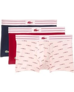 Lacoste Cotton Stretch Print Animation Trunks 3-pack | Underwear