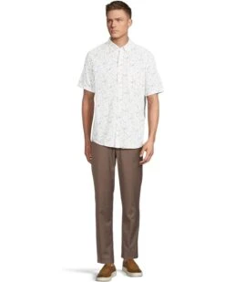 Johnston & Murphy Short Sleeve Floral Print Linen Shirt | Shirts & Tops -Daily Wear Shop 61YuANBIfzL. AC SR736920