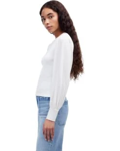 Madewell Puff Sleeve Woven Mixy Long Sleeve | Shirts & Tops -Daily Wear Shop 61cuSurvzkL. AC SR736920