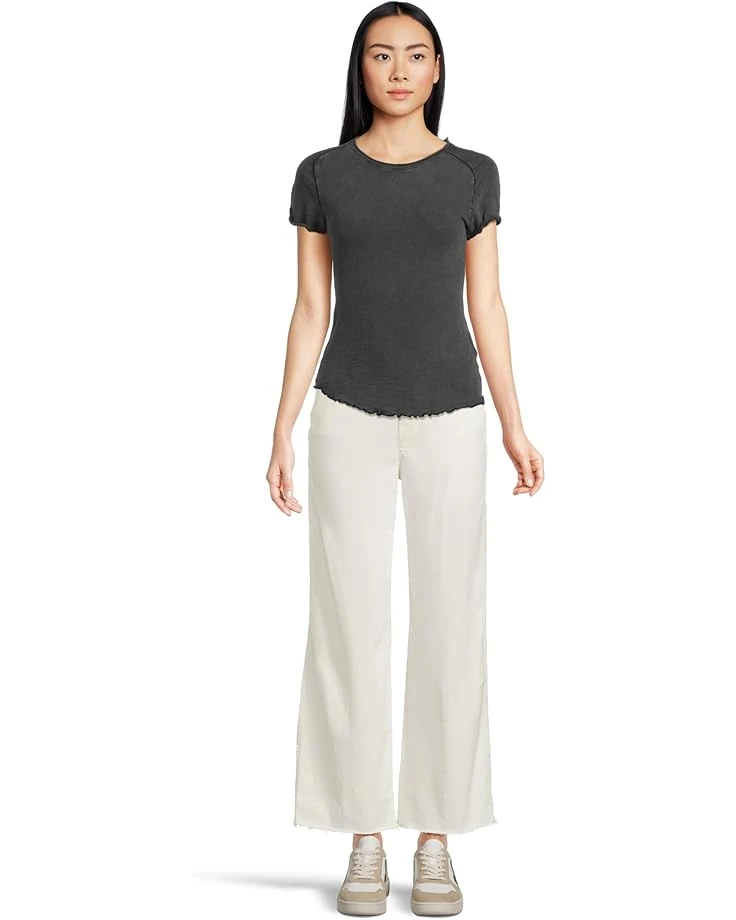 Paige Anessa Petite Raw Hem in Tonal Ecru | Jeans 7 Paige Anessa Petite Raw Hem in Tonal Ecru | Jeans - Image 5