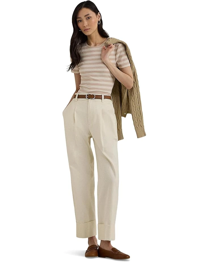 Lauren Ralph Lauren Striped Stretch Cotton Crewneck Tee | Shirts & Tops 6 Lauren Ralph Lauren Striped Stretch Cotton Crewneck Tee | Shirts & Tops - Image 4