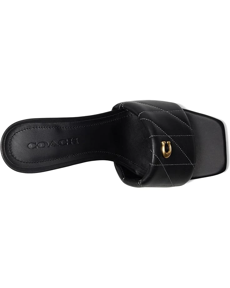 COACH Holly Block Heel Sandals with Quilting | Heels 4 COACH Holly Block Heel Sandals with Quilting | Heels - Image 2