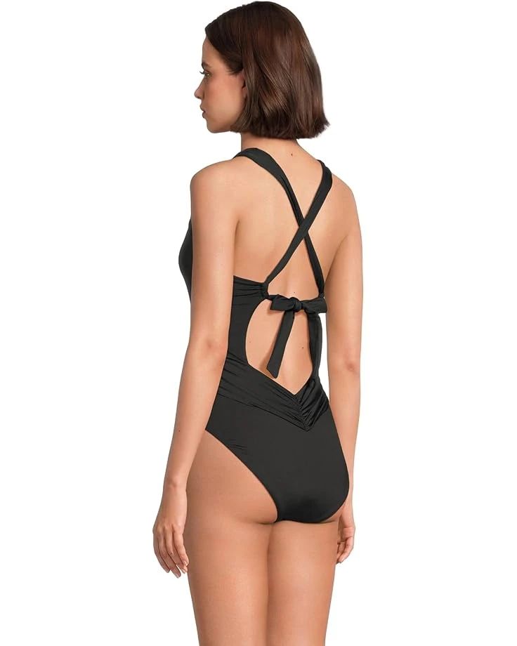 BECCA Color Code Iris Twist Front Plunge One Piece | Swimwear 5 BECCA Color Code Iris Twist Front Plunge One Piece | Swimwear - Image 3