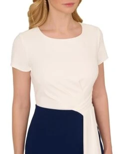 Adrianna Papell Color-Block Draped Short Dress | Dresses -Daily Wear Shop 61iGwCNDW1L. AC SR736920