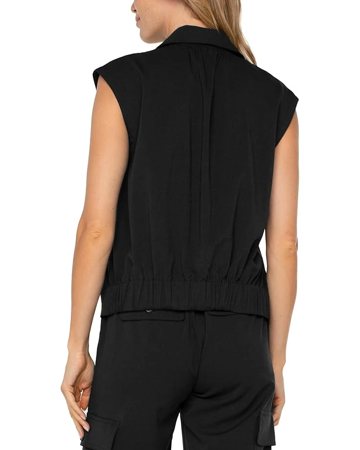Liverpool Los Angeles Sleeveless Cropped Shirt With Elastic at Waist | Shirts & Tops 4 Liverpool Los Angeles Sleeveless Cropped Shirt With Elastic at Waist | Shirts & Tops - Image 2