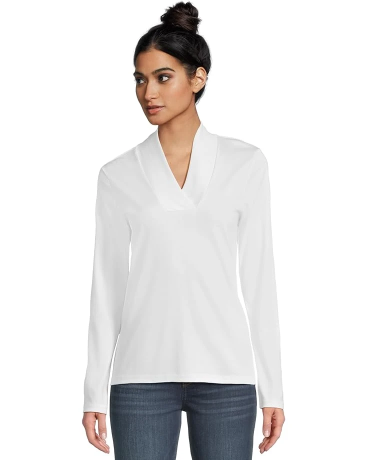 L.L.Bean Pima Shawl Long-Sleeve Cotton Tee | Shirts & Tops 9 L.L.Bean Pima Shawl Long-Sleeve Cotton Tee | Shirts & Tops - Image 7