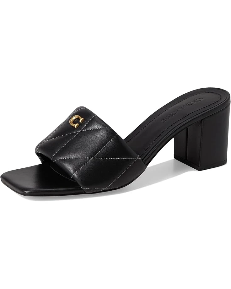 COACH Holly Block Heel Sandals with Quilting | Heels 9 COACH Holly Block Heel Sandals with Quilting | Heels - Image 7