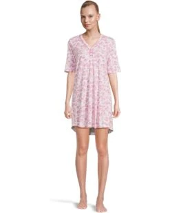 Karen Neuburger Elbow Sleeve Henley Sleepshirt | Sleepwear