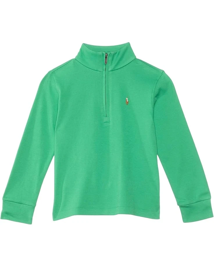 Polo Ralph Lauren Kids Cotton Interlock Quarter-Zip Pullover (Big Kid) | Sweaters 5 Polo Ralph Lauren Kids Cotton Interlock Quarter-Zip Pullover (Big Kid) | Sweaters - Image 3