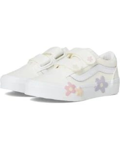 Vans Kids Old Skool V Flower (Little Kid) | Sneakers & Athletic Shoes