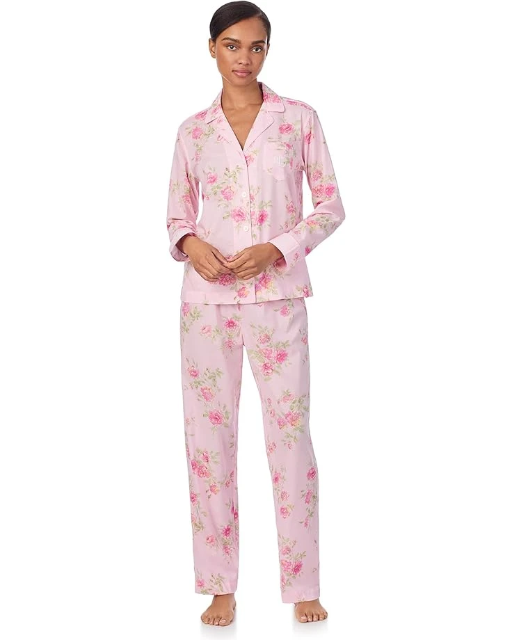 Lauren Ralph Lauren Long Sleeve Woven Notch Pj Set | Sleepwear 7 Lauren Ralph Lauren Long Sleeve Woven Notch Pj Set | Sleepwear - Image 5