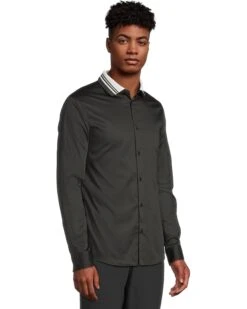 Armani Exchange Stretch Cotton Satin Long Sleeve Shirt | Shirts & Tops -Daily Wear Shop 61vfGVKi2JL. AC SR736920