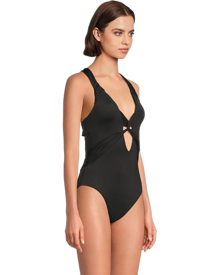 BECCA Color Code Iris Twist Front Plunge One Piece | Swimwear 4 BECCA Color Code Iris Twist Front Plunge One Piece | Swimwear - Image 2