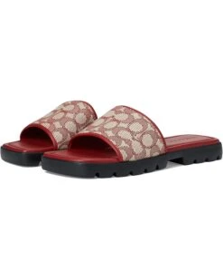 COACH Florence Sandals In Signature Textile Jacquard