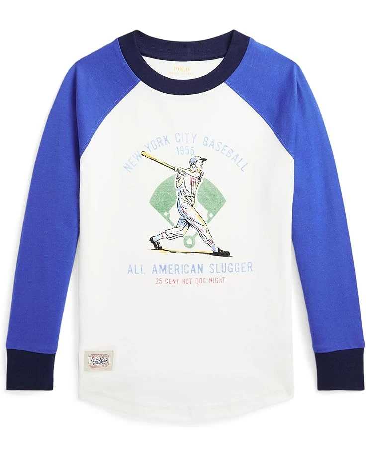 Polo Ralph Lauren Kids Baseball-Print Cotton Jersey Tee (Toddler/Little Kid) | Shirts & Tops 5 Polo Ralph Lauren Kids Baseball-Print Cotton Jersey Tee (Toddler/Little Kid) | Shirts & Tops - Image 3