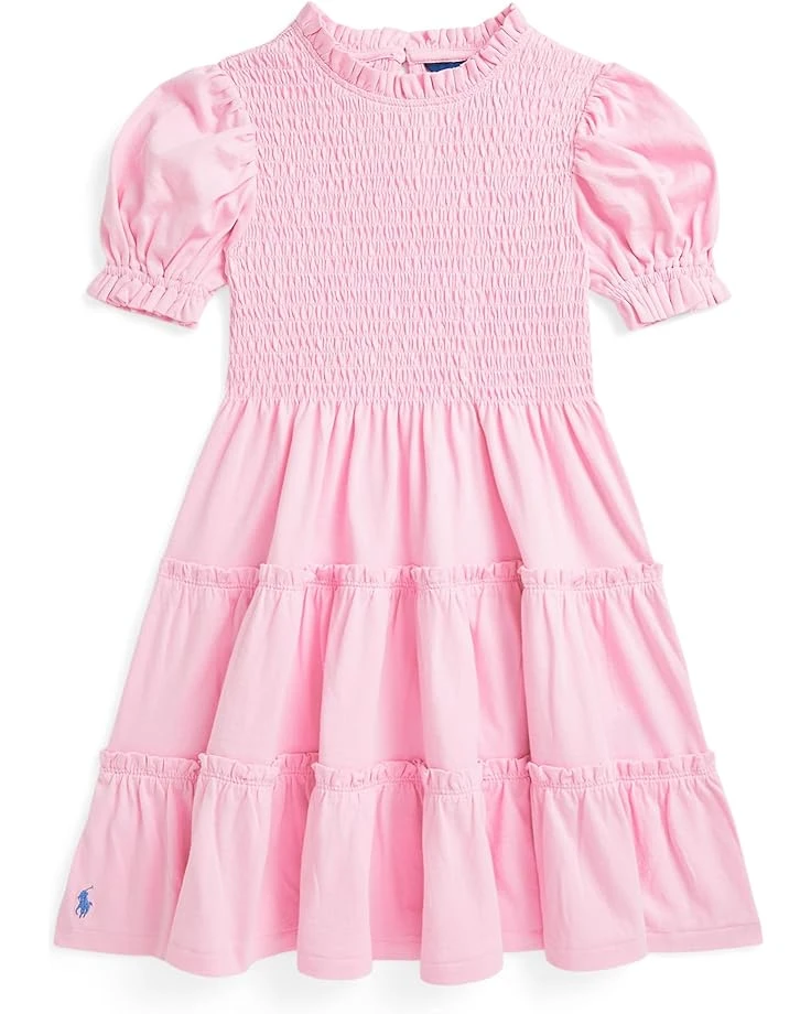 Polo Ralph Lauren Kids Smocked Cotton Jersey Dress (Toddler/Little Kid) | Dresses 3 Polo Ralph Lauren Kids Smocked Cotton Jersey Dress (Toddler/Little Kid) | Dresses