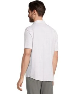 Johnston & Murphy Short Sleeve XC Flex Birdseye Mini Dot Print Button Front Shirt | Shirts & Tops -Daily Wear Shop 7100kClo KL. AC SR736920