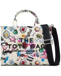 Marc Jacobs The Sticker Canvas Medium Tote Bag | Handbags