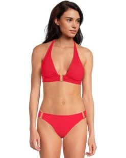 BECCA Modern Edge Rib Mira Buckle Halter Top | Swimwear -Daily Wear Shop 711fOqd5NBL. AC SR736920