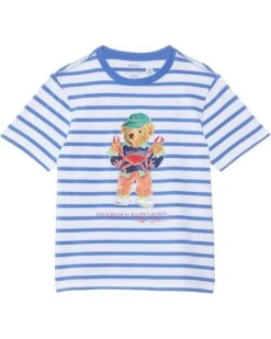 Polo Ralph Lauren Kids Polo Bear Striped Cotton Jersey Tee (Toddler/Little Kid) | Shirts & Tops