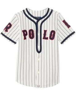 Polo Ralph Lauren Kids Logo Cotton Jersey Baseball Shirt (Big Kid) | Shirts & Tops
