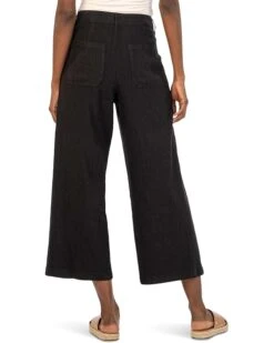 KUT from the Kloth Petite Topaz-Wide Leg Pant With Porkchop Pockets in Black | Jeans -Daily Wear Shop 714FALkWkQL. AC SR736920