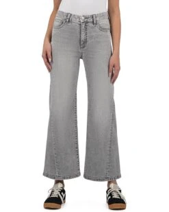 KUT from the Kloth MEG HIGH RISE FAB AB WIDE LEG BACK FORWARD CLEAN HEM | Jeans