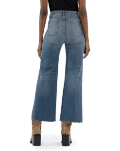KUT from the Kloth Petite Meg High-Rise Wide Leg Exposed Button Raw Hem Patch Pockets in Prevent | Jeans 8 KUT from the Kloth Petite Meg High-Rise Wide Leg Exposed Button Raw Hem Patch Pockets in Prevent | Jeans -Daily Wear Shop 717Qb7BjR6L. AC SR736920